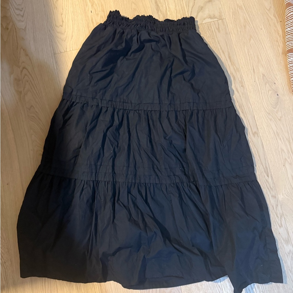 Quince Black Maxi Skirt